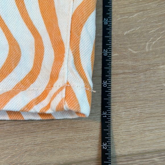 Zara Orange and White Patterned Jeans - Picture 8 of 8